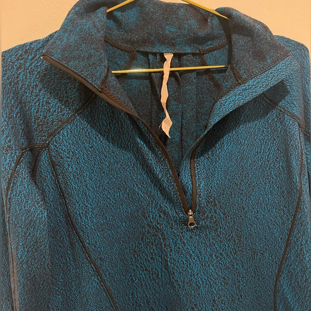 Lululemon Rush Hour 1/2 Zip Blue Running Jacket Size 10 - Picture 6 of 10